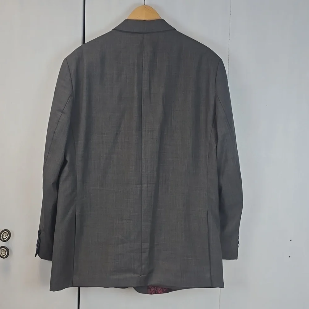 Ted Baker| Mens Gray Suit Coat/Jacket Endurance Wool Neutral Preppy Sz.46R - Picture 6 of 13
